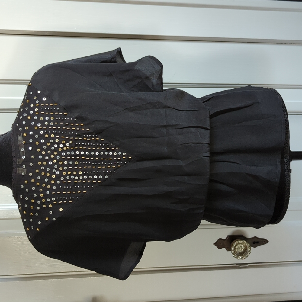 EUC Petticoat Alley XS Black Blouse